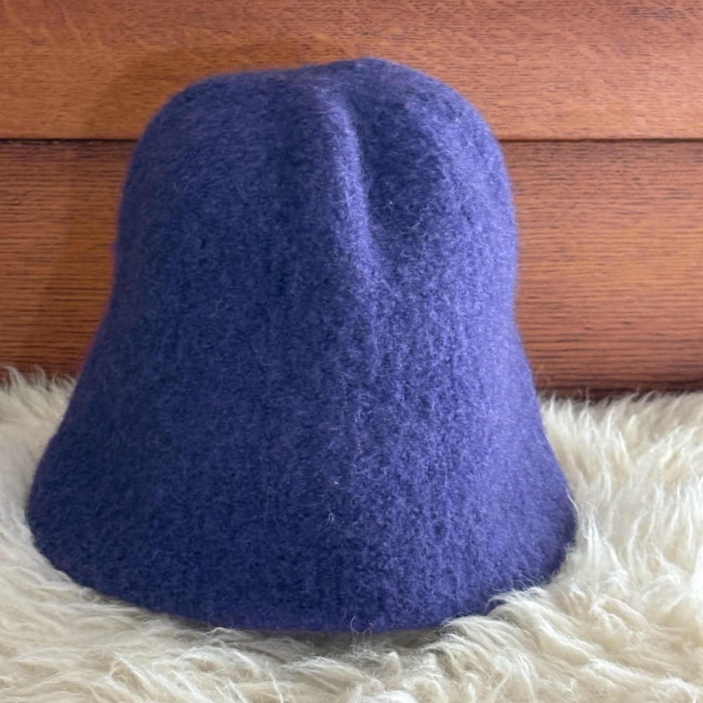 Purple Felted Wool Bucket Hat